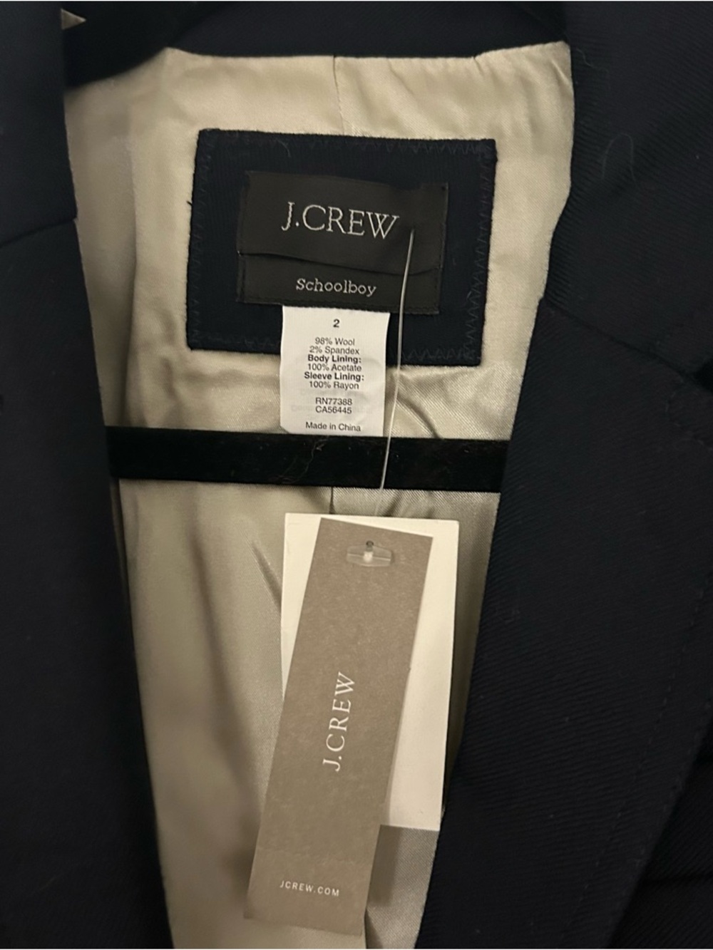 J. Crew Navy Schoolboy Blazer with Gold Buttons 2 - Picture 3 of 6